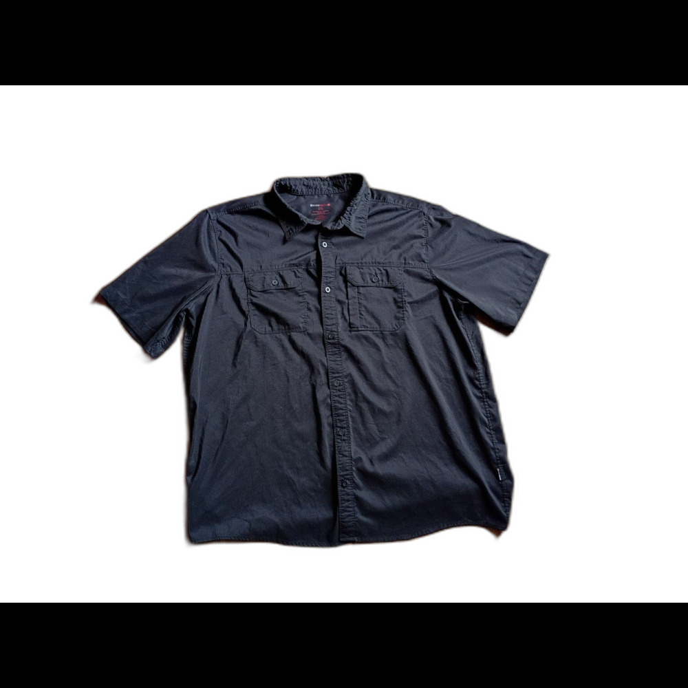 SwissTech Short Sleeve Button Down Shirt Men's XL Black